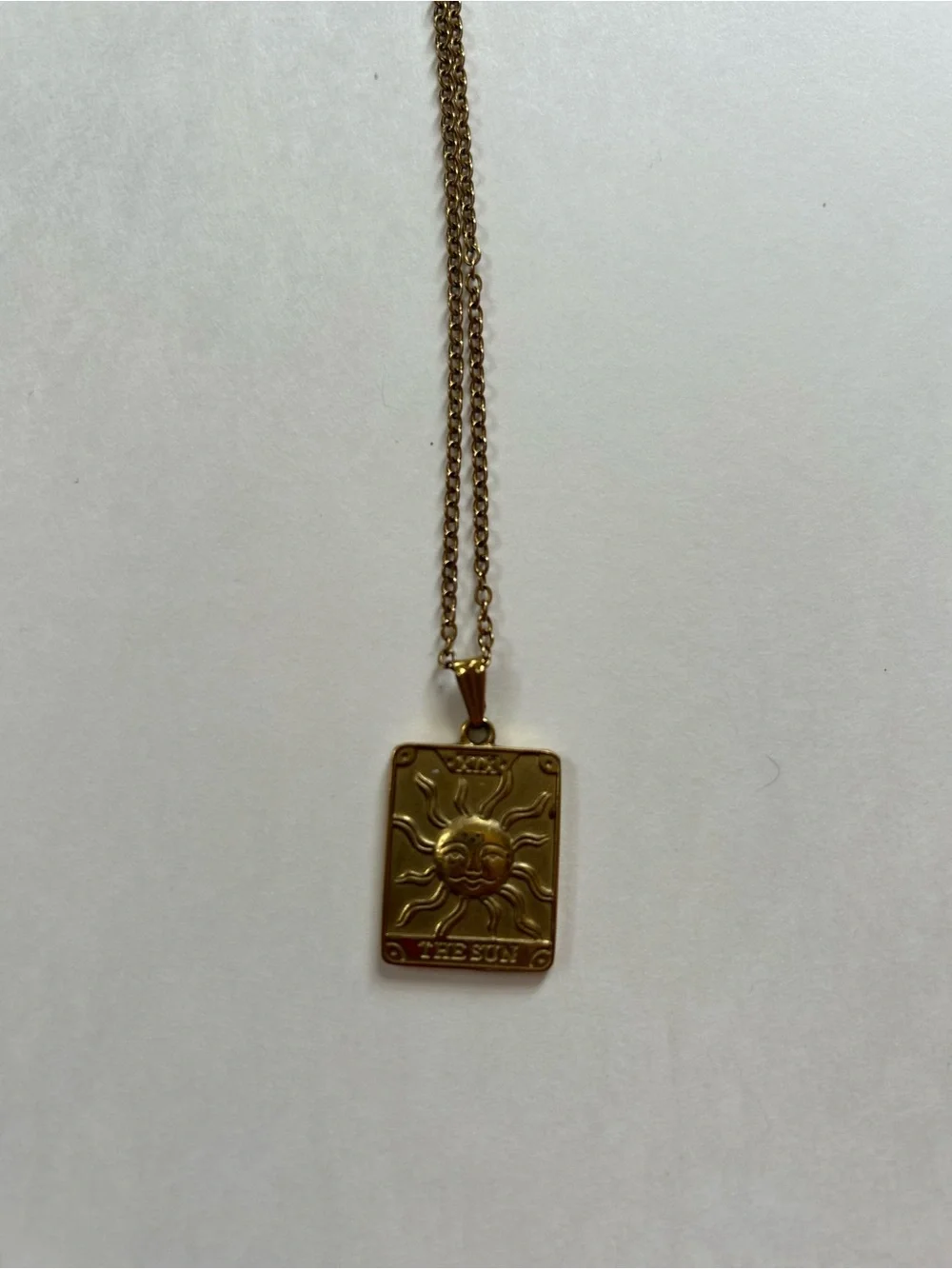 Goddess Provisions Sun Tarot Pendant Necklace - Gold Tone